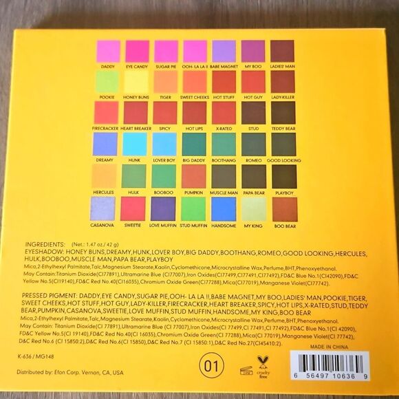 Prolux Cosmetics WOW Eyeshadow Palette Pop Art Makeup Palette 42 Pan NEW NO BOX - Picture 3 of 16